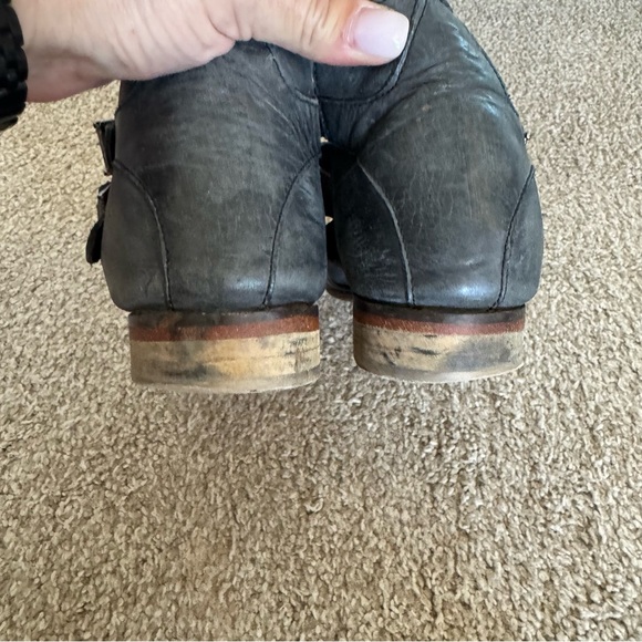 Free People Distressed Black Leather Shoes - Picture 9 of 12